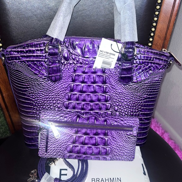 Brahmin Duxbury Ultraviolet Set & Butterfly Tassel - Picture 9 of 16